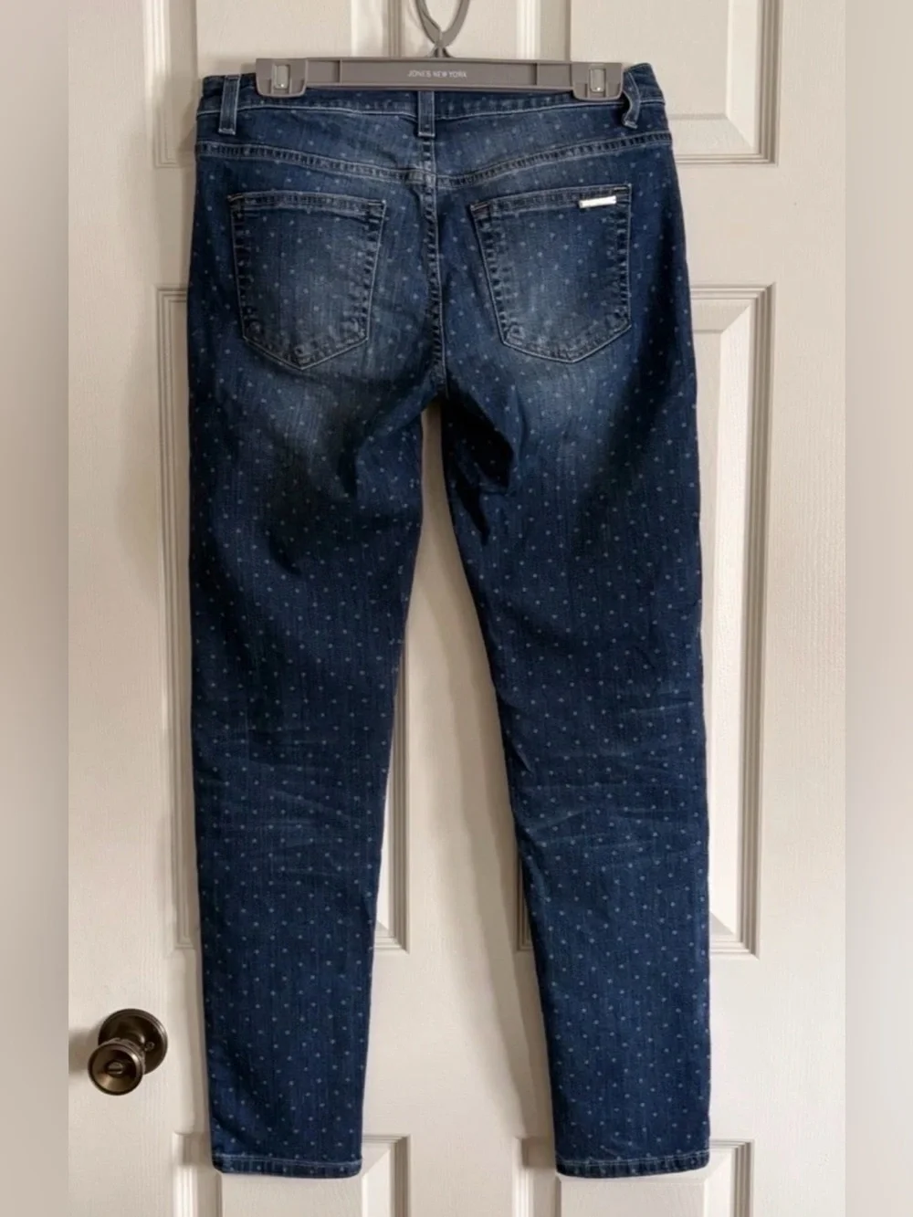 Michael Kors Navy Polka Dot Dillon Relaxed Jeans | Sz 4